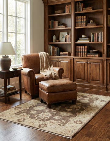 3' 3 x 4' 10 Hand Knotted Peshawar Ziegler Rug