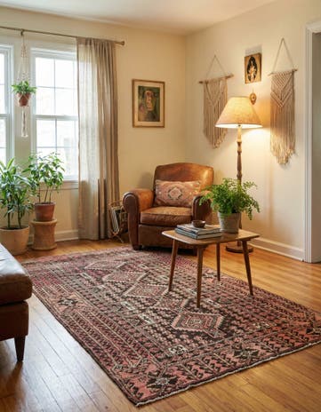 3' 4 x 5' 8 Hand Knotted Ultra Vintage Persian Wool Rug