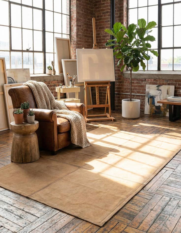 Detail image of 2' x 3' Cowhide Leather Rug