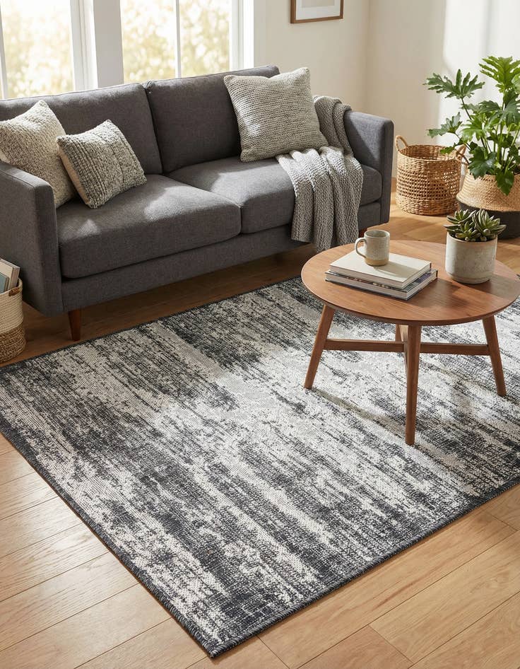 Detail image of  3' x 5' 3  Washable Modern Indoor / Outdoor Rug