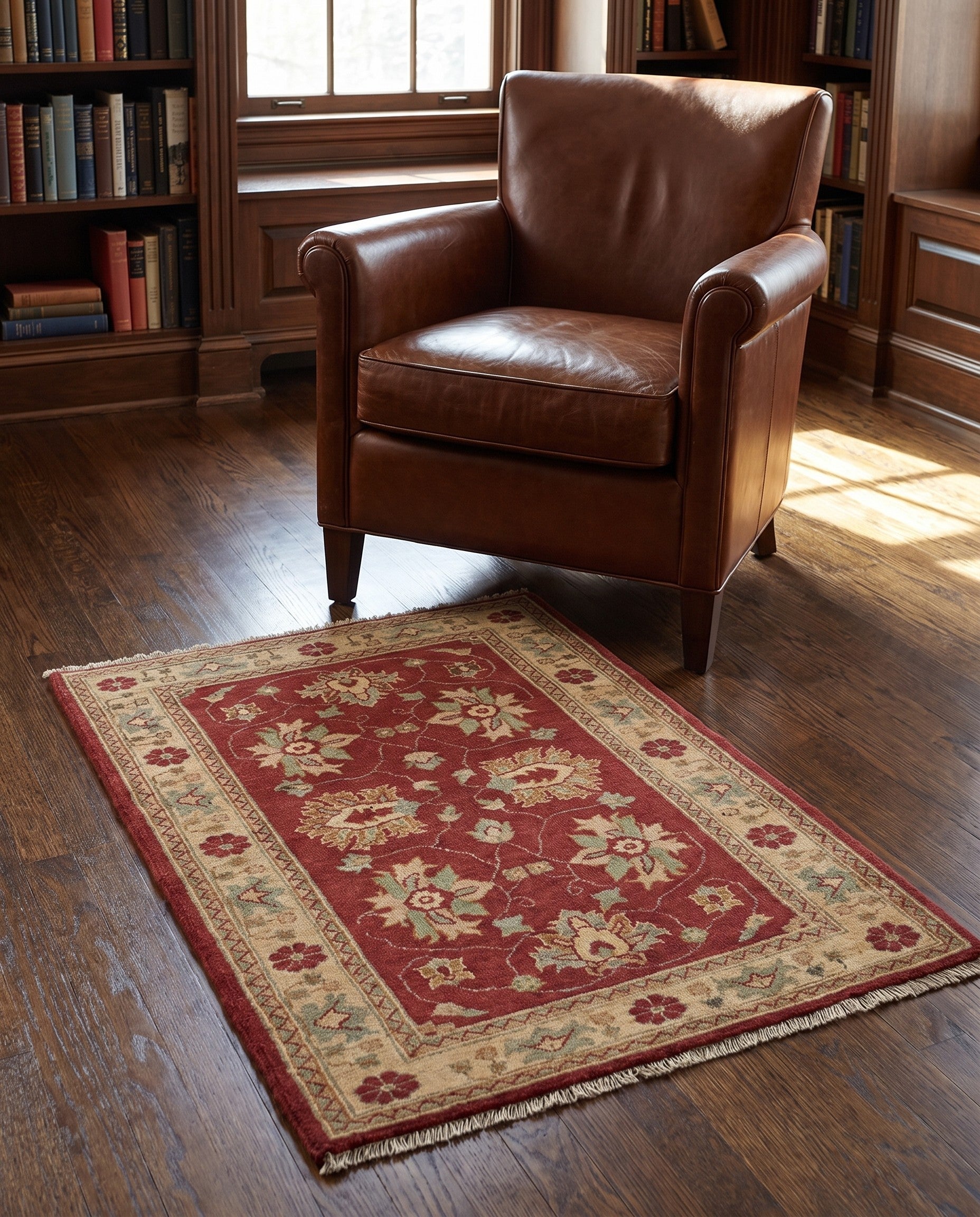 2' 8 x 3' 11 Hand Knotted Ziegler Rug