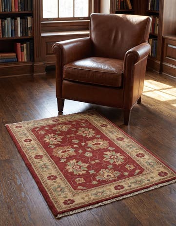 2' 8 x 3' 11 Hand Knotted Ziegler Rug