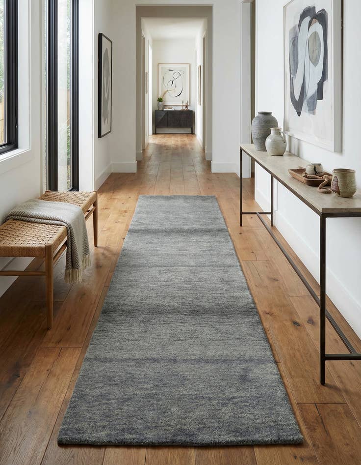 Detail image of 2' 6 x 9' 10 Hand Knotted Gabbeh Wool Runner Rug