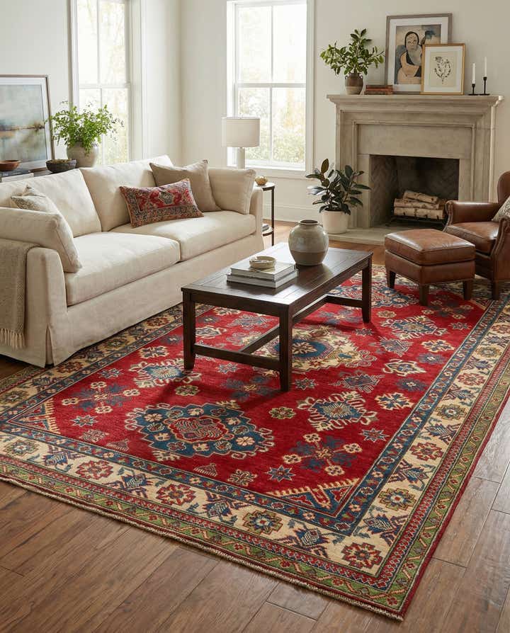 5' 10 x 9' 2 Hand Knotted Kazak Rug