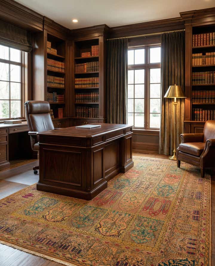 6' x 9' Hand Knotted Kashmir Oriental Rug