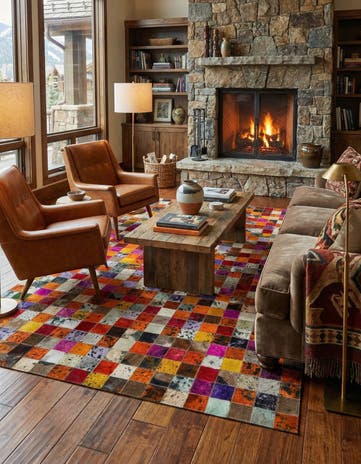 5' 1 x 7' 11 Cowhide - Patchwork Rug