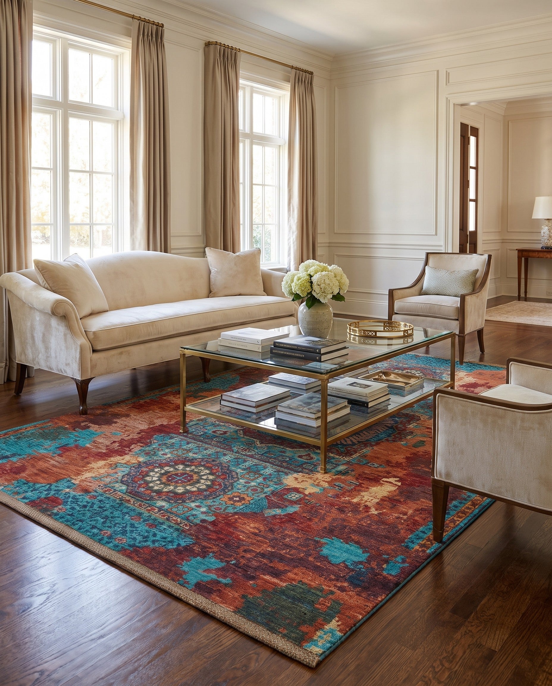 5' 4 x 6' 10 Hand Knotted Mamluk Ziegler Rug