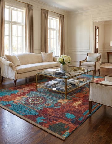 5' 4 x 6' 10 Hand Knotted Mamluk Ziegler Rug