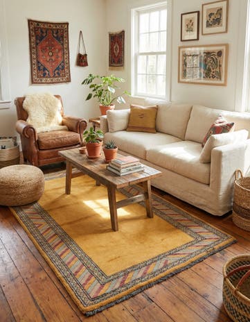 3' 2 x 5' Hand Knotted Kashkuli Gabbeh Oriental Wool Rug