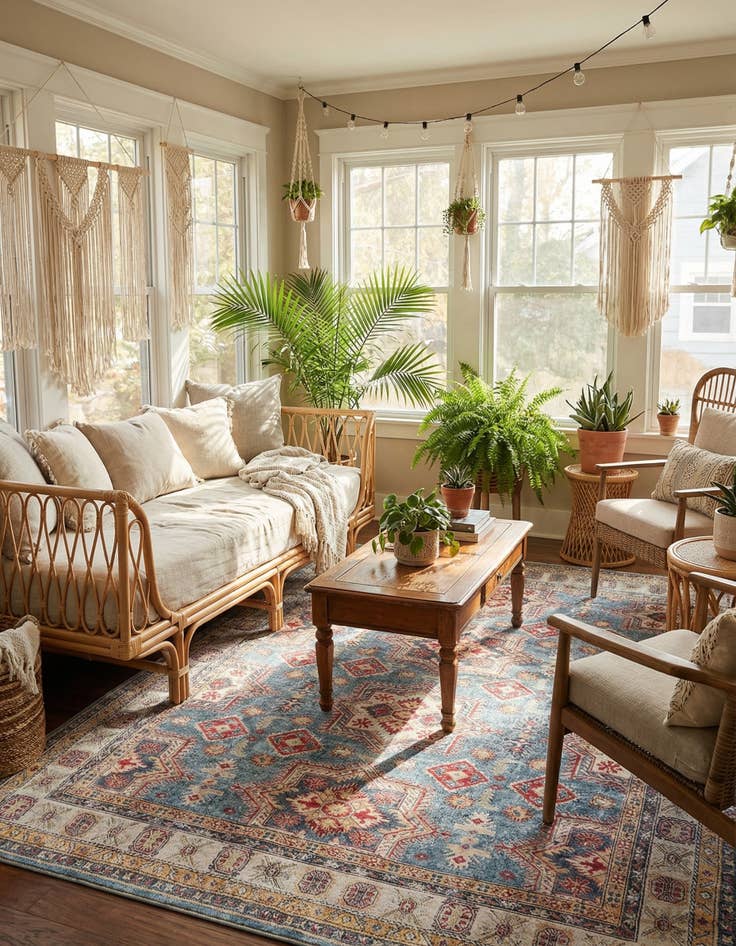 Detail image of 7' 10 x 10' Washable Timeless Rug