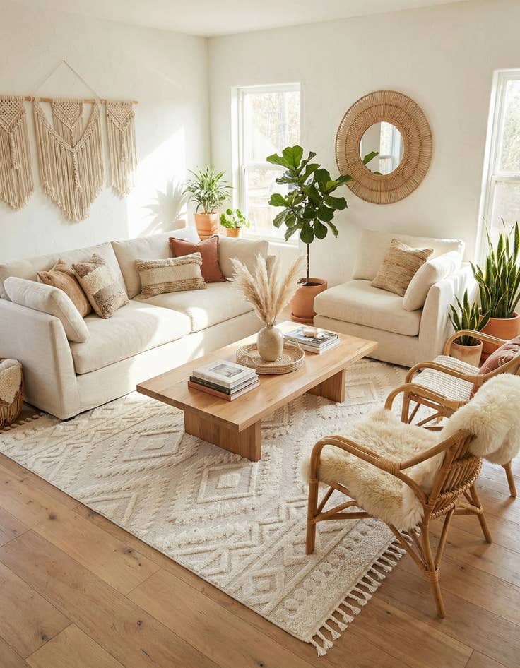 Detail image of  10' x 10' Boho Square Rug