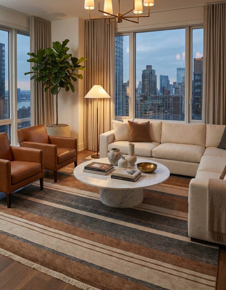 Detail image of 6' 7 x 9' 9  Hand Knotted Darya Wool Rug