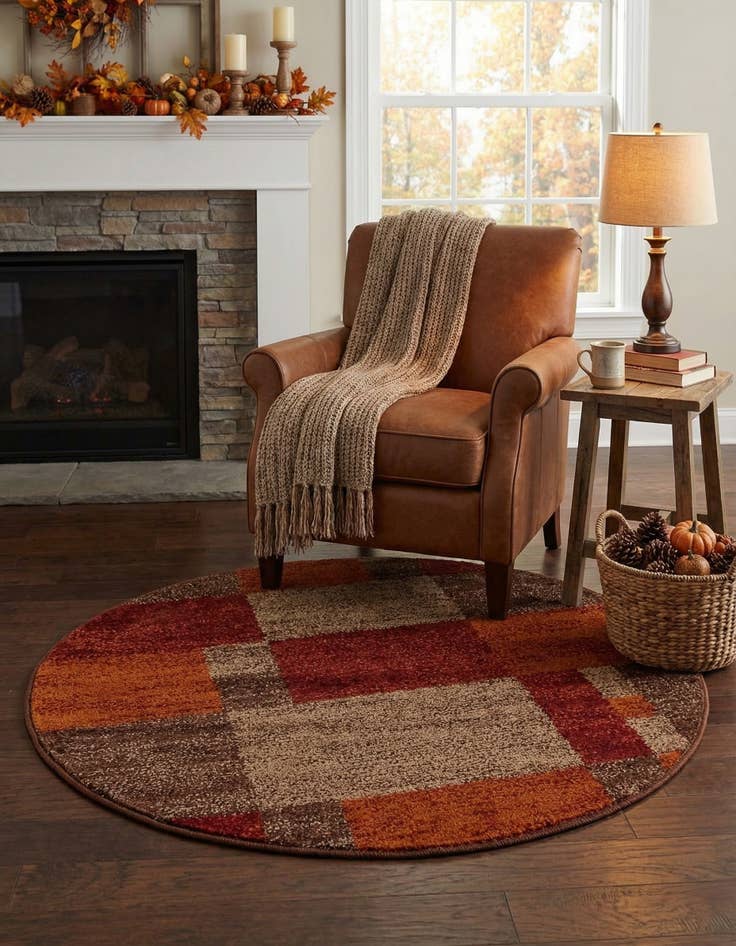 Detail image of 3' x 3' Equinox Round Rug