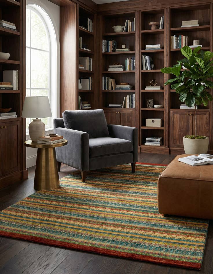 Detail image of 4' 6 x 6' 5 Juma Wool Rug