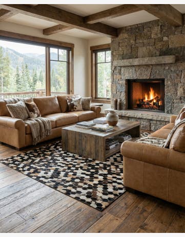 5' 1 x 8' 1 Cowhide - Patchwork Rug