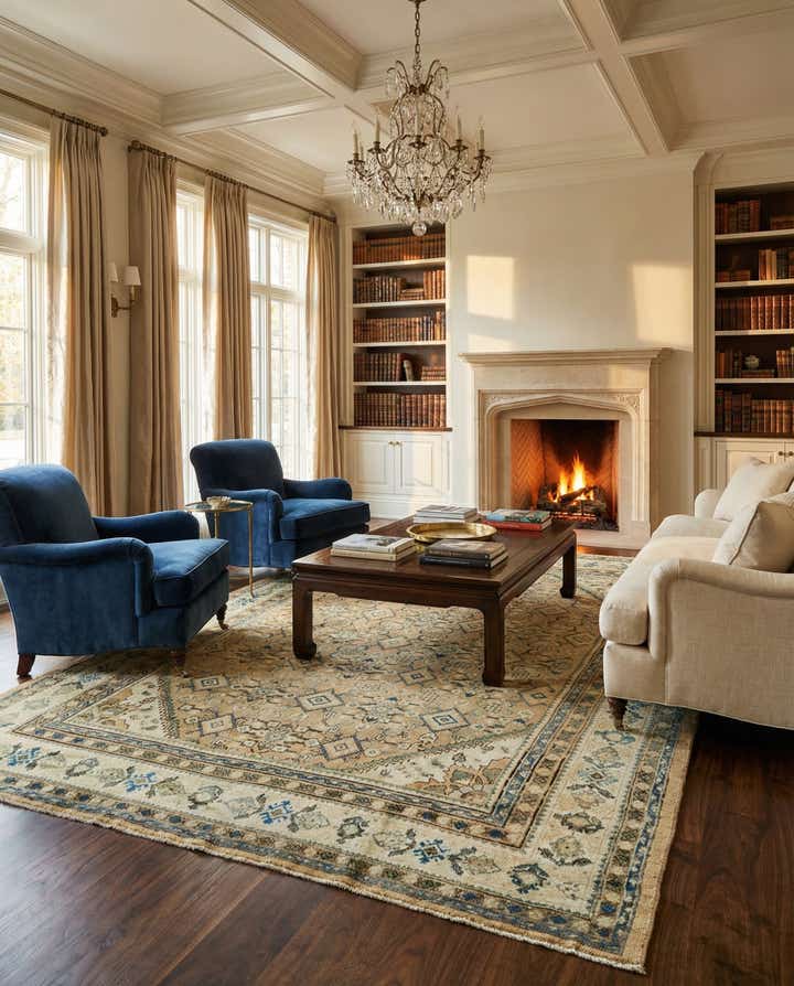 9' 7 x 12' 9 Hand Knotted Farahan Persian Wool Rug