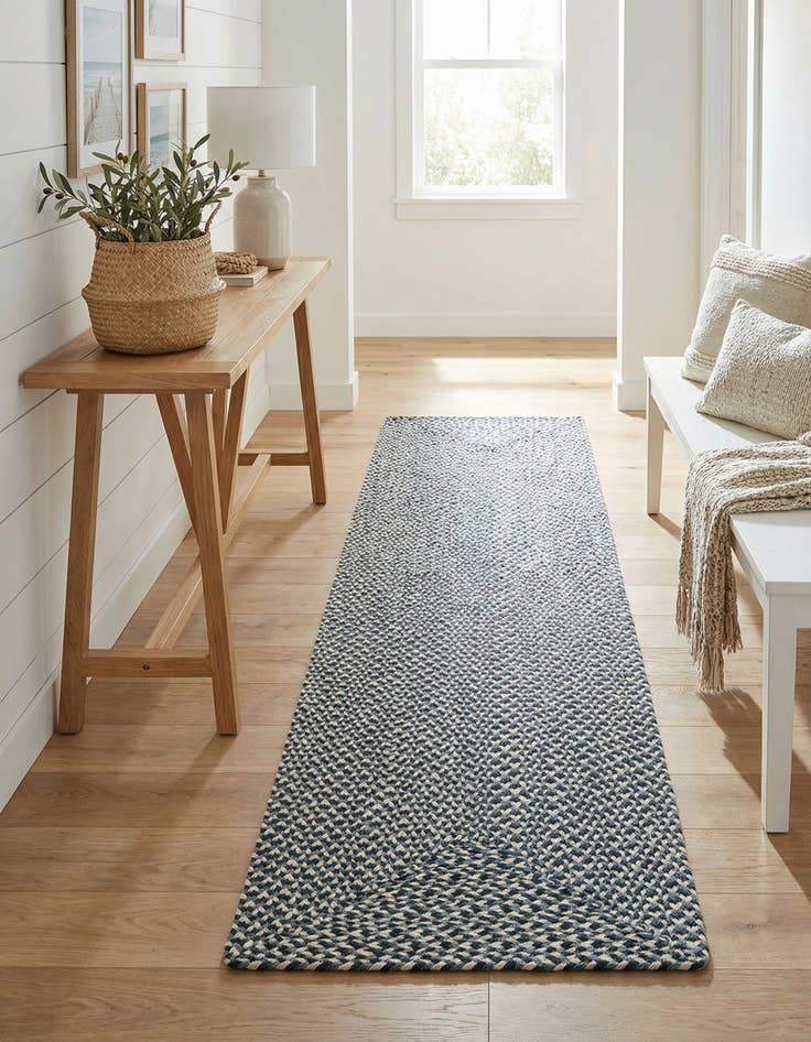 Detail image of 2' x 8'  Hand Tweed Braided Jute Runner Rug