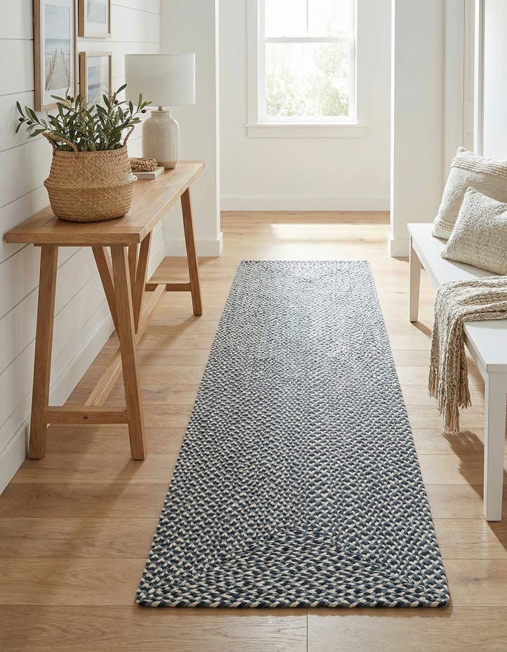2' x 8' Handmade Tweed Braided Jute Runn...