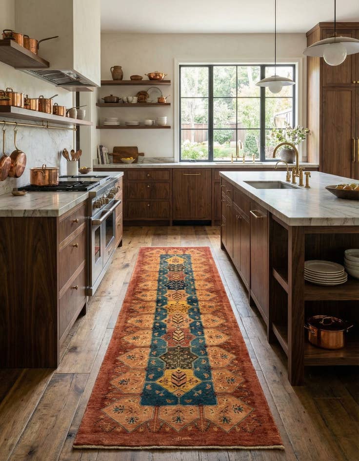 Detail image of 3' x 11' 2 Luribaft Wool Runner Rug