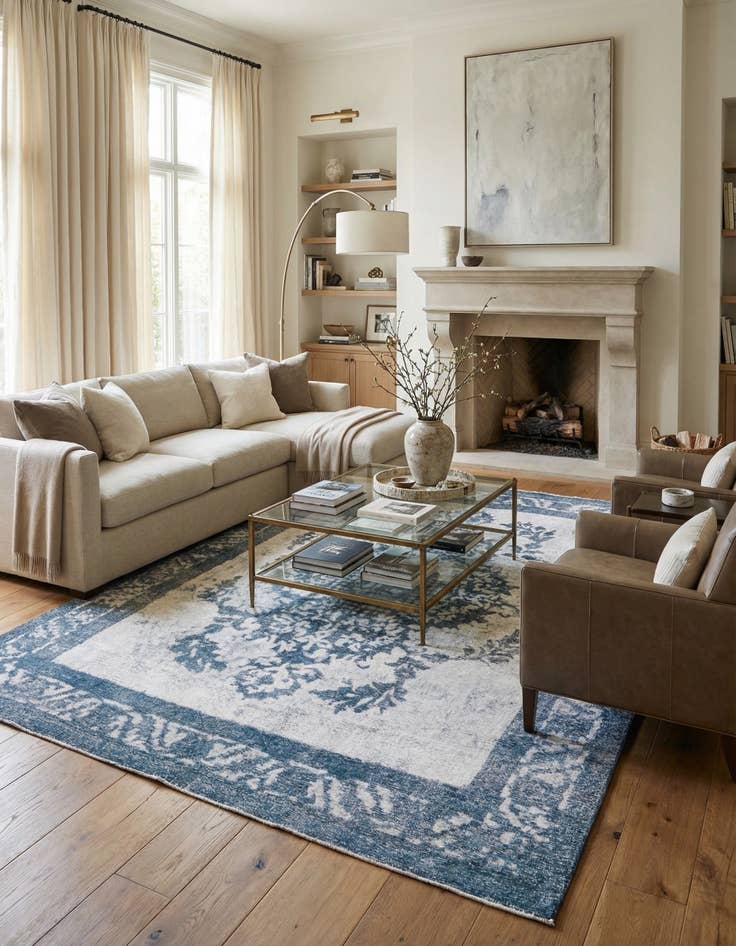 Detail image of 9' 8 x 12' 5  Hand Knotted Ultra Vintage Persian Wool Rug