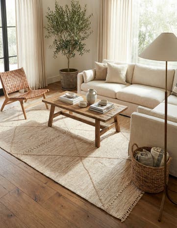 5' 3 x 8' 6 Hand Knotted Moroccan Wool Rug