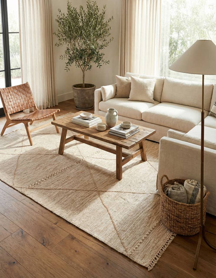 Detail image of 5' 3 x 8' 6  Hand Knotted Moroccan Wool Rug