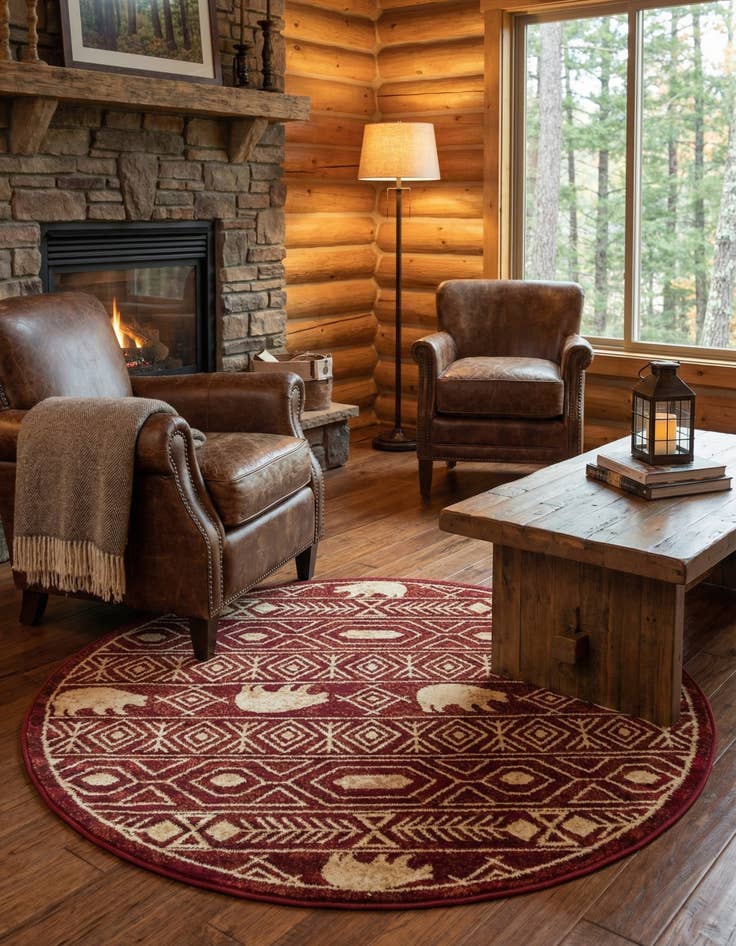 Detail image of  4' x 4' Pioneer Round Rug