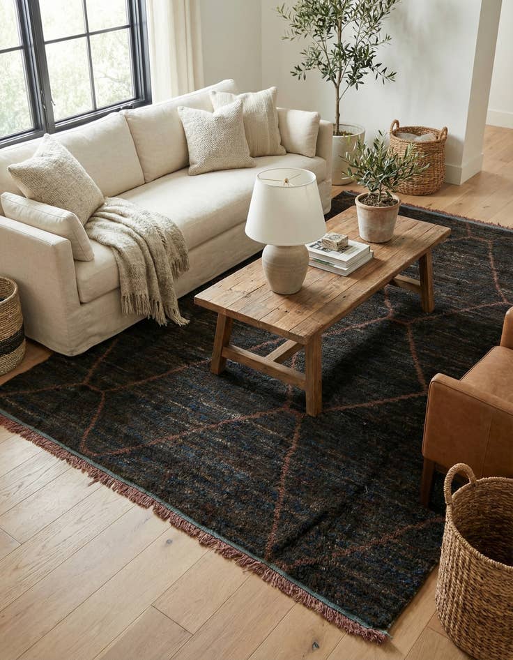 Detail image of 6' x 9' 2  Hand Knotted Moroccan Wool Rug