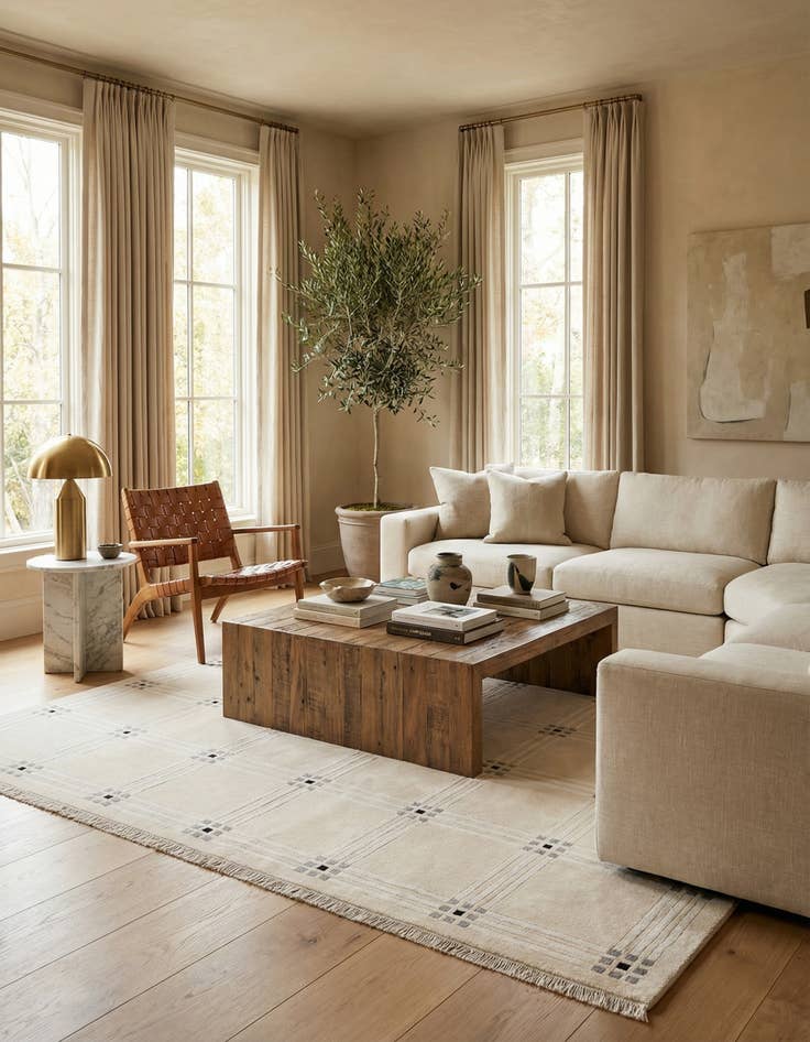 Detail image of 6' 5 x 9' 10  Hand Knotted Darya Wool Rug