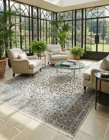 10' 1 x 12' 6 Kashan Wool Rug