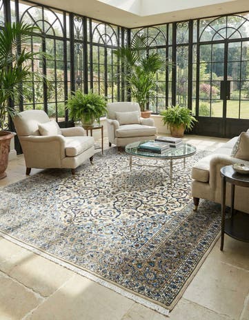 10' 1 x 12' 6 Kashan Wool Rug