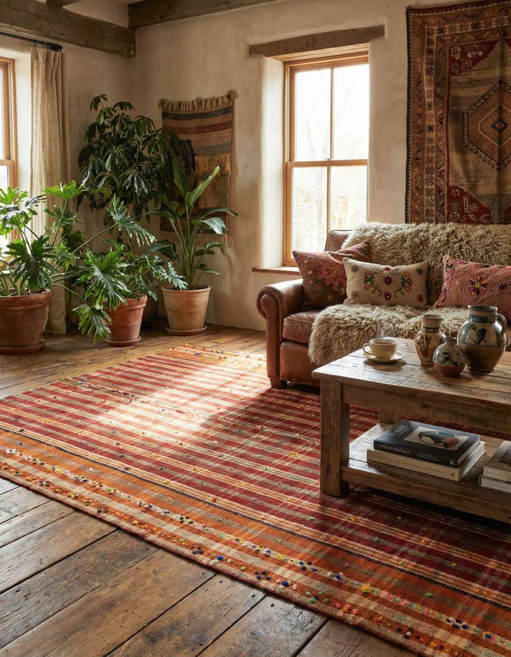 Detail image of  5' 5 x 6' 3 Jajim Rug