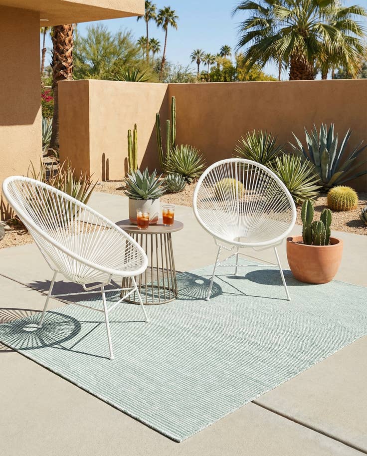 Detail image of 4' 1 x 6' 1 Easy-Clean Jill Zarin Palm Springs Indoor / Outdoor Rug