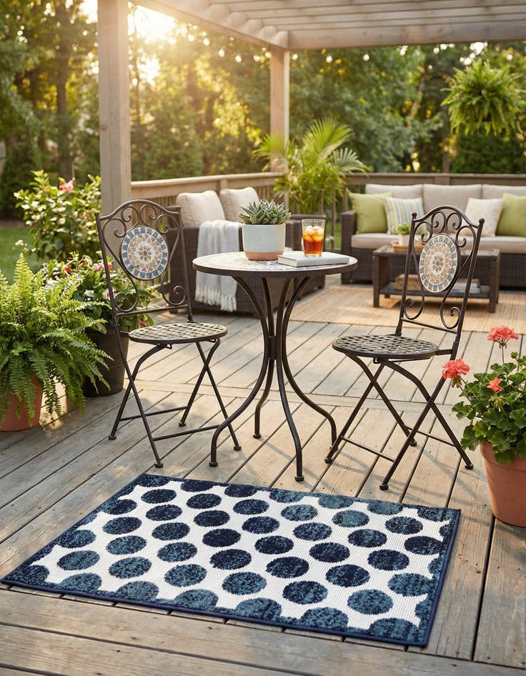 Detail image of 2' x 3' Easy-Clean Sabrina Soto Indoor / Outdoor Rug