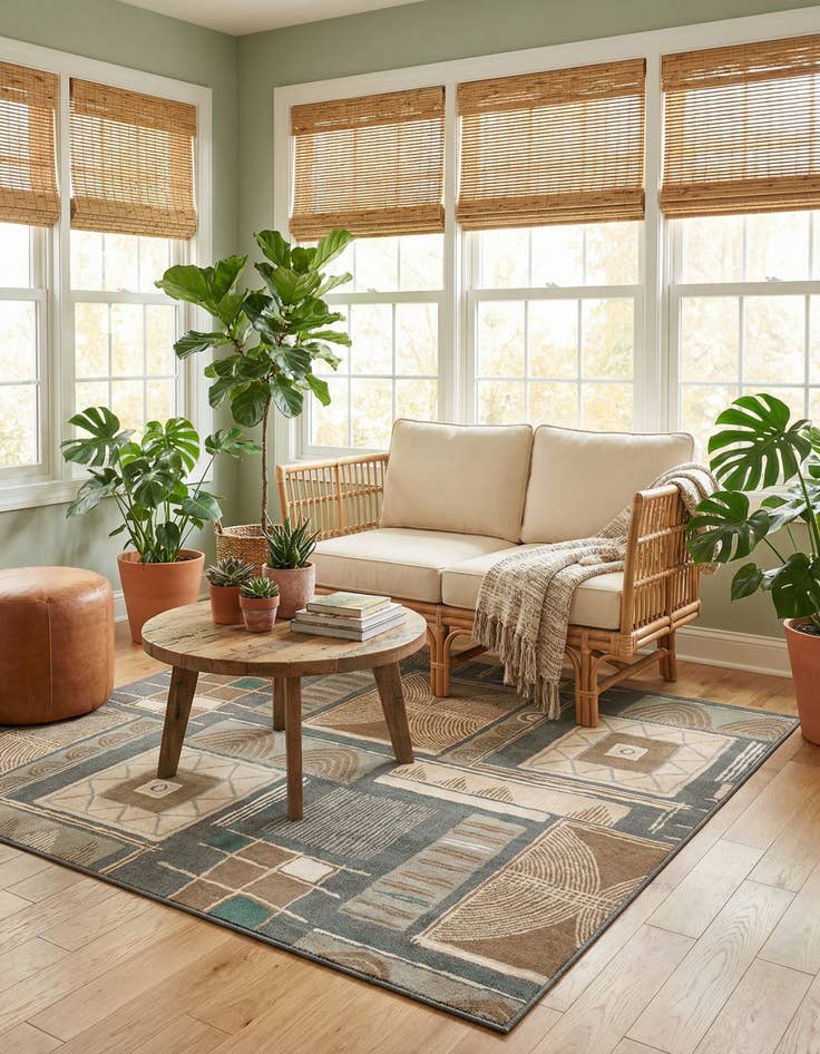 Detail image of 7' 10 x 7' 10 Safari Square Rug