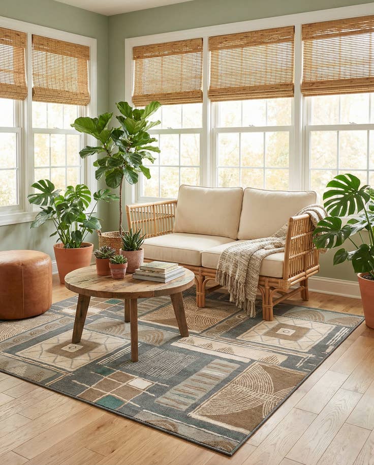 Detail image of 7' 10 x 7' 10 Safari Square Rug
