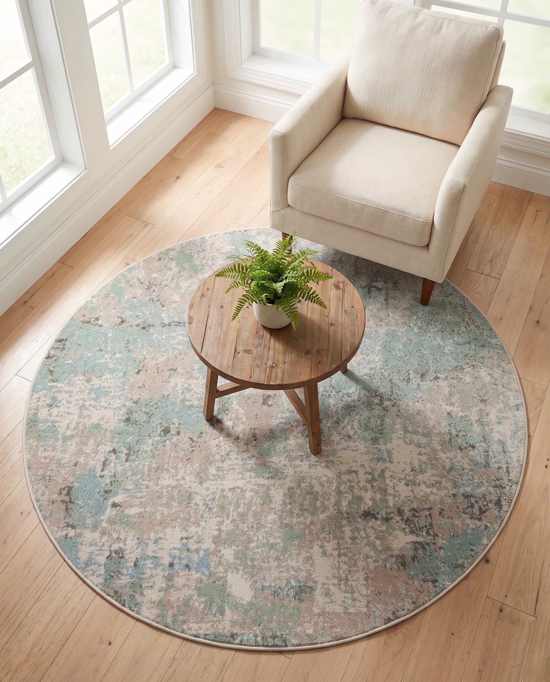 5' x 5' Lotus Round Rug