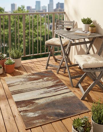 2' 2 x 3' Easy-Clean Modern Indoor / Outdoor Rug