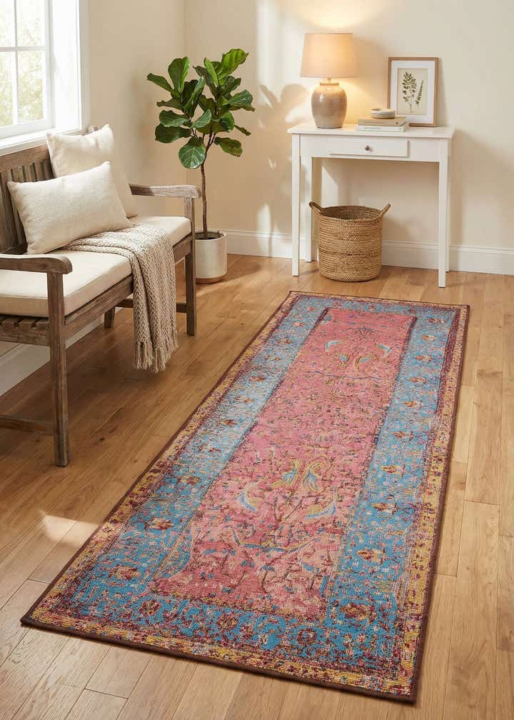 2' x 6' 1 Easy-Clean Traditional Indoor / Outdoor Runner Rug