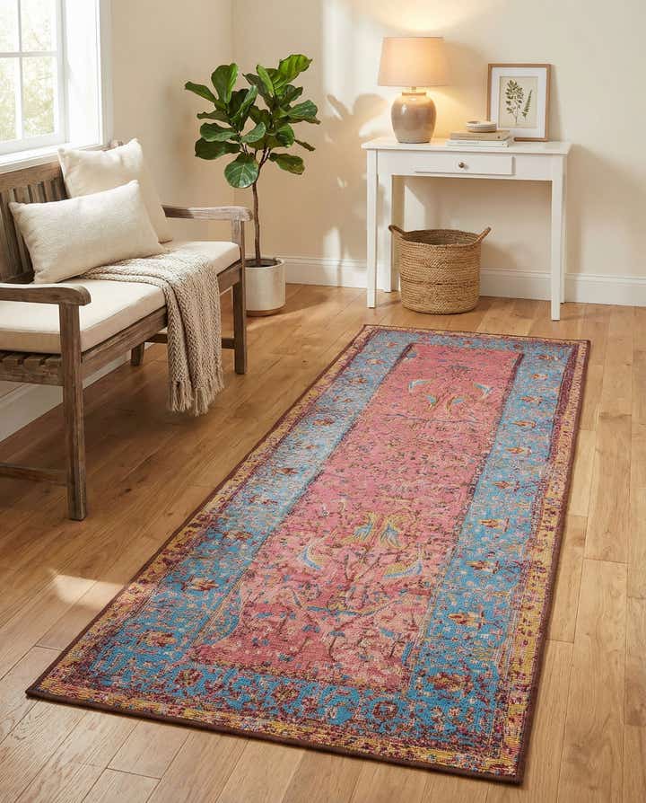 2' x 6' 1 Easy-Clean Traditional Indoor / Outdoor Runner Rug