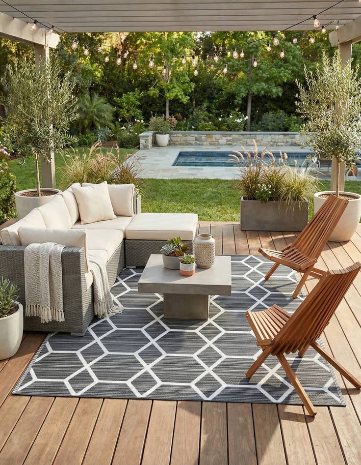 Detail image of 7' 10 x 10'  Washable Vista Breeze Indoor / Outdoor Rug