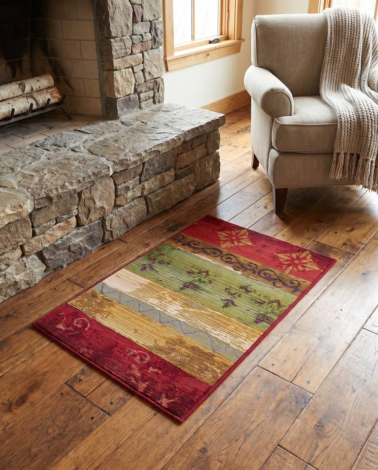 Detail image of 2' 2 x 3' Easy-Clean Modern Indoor / Outdoor Rug