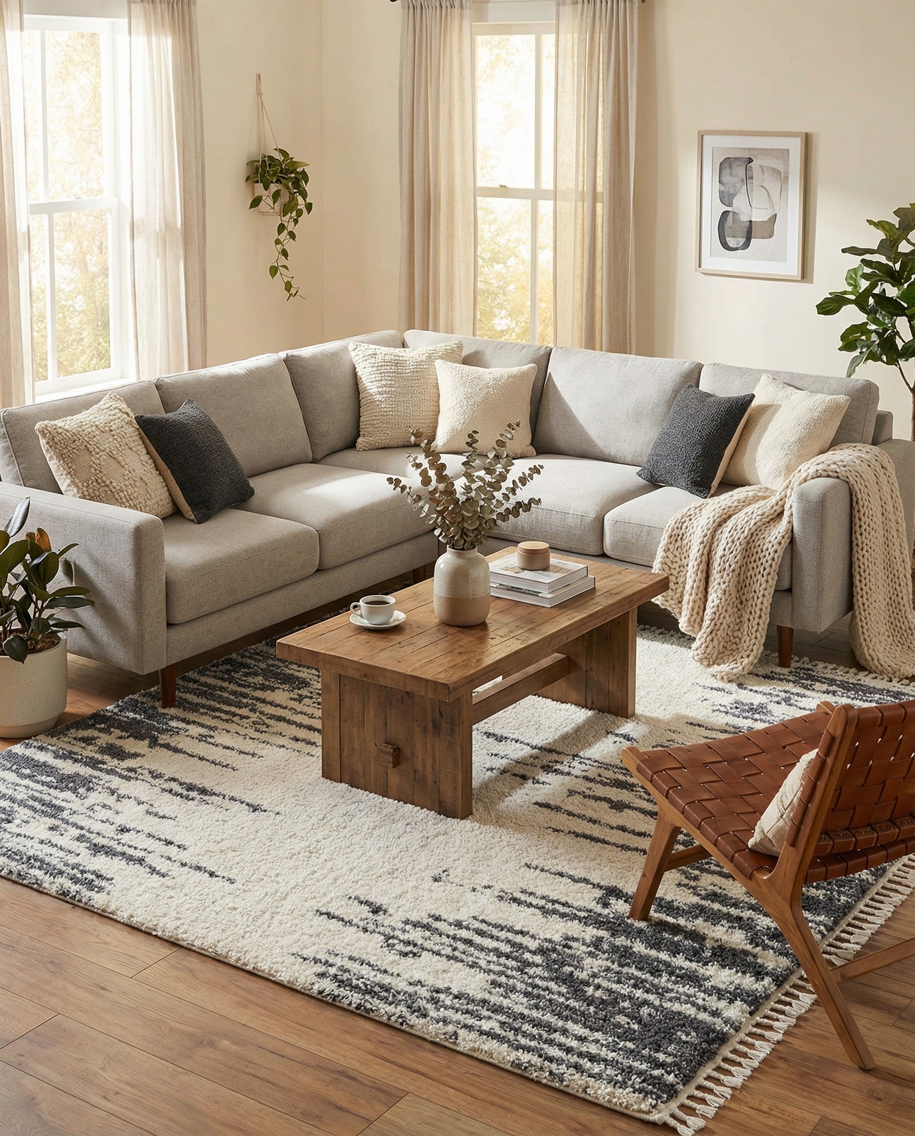  10' x 10' Serenity Shag Square Rug