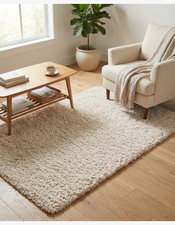 3' 3 x 5' 3 Soft Solid Shag Rug