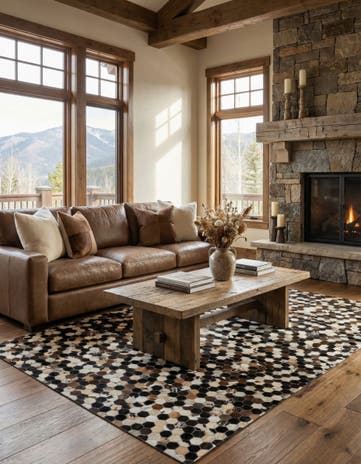 5' 1 x 8' 1 Cowhide - Patchwork Rug