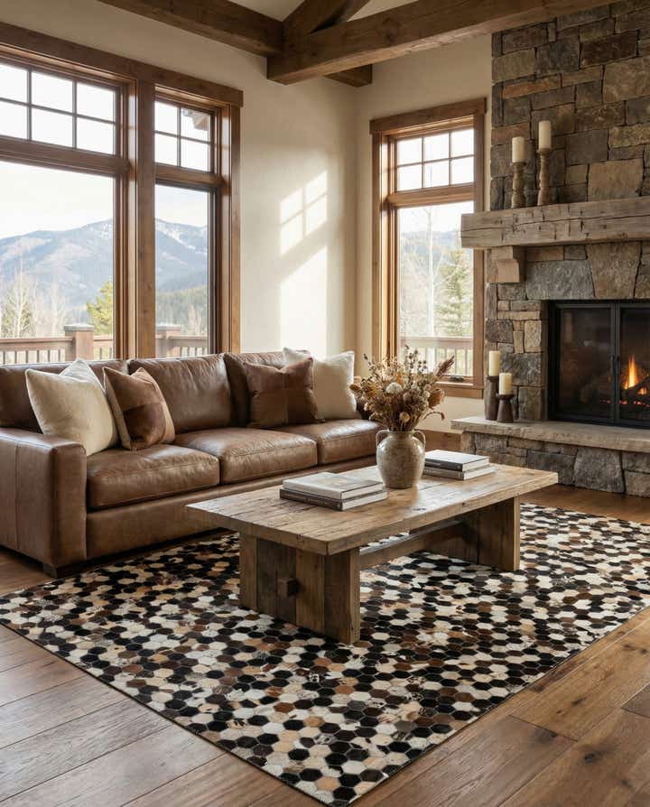 5' 1 x 8' 1 Cowhide - Patchwork Rug