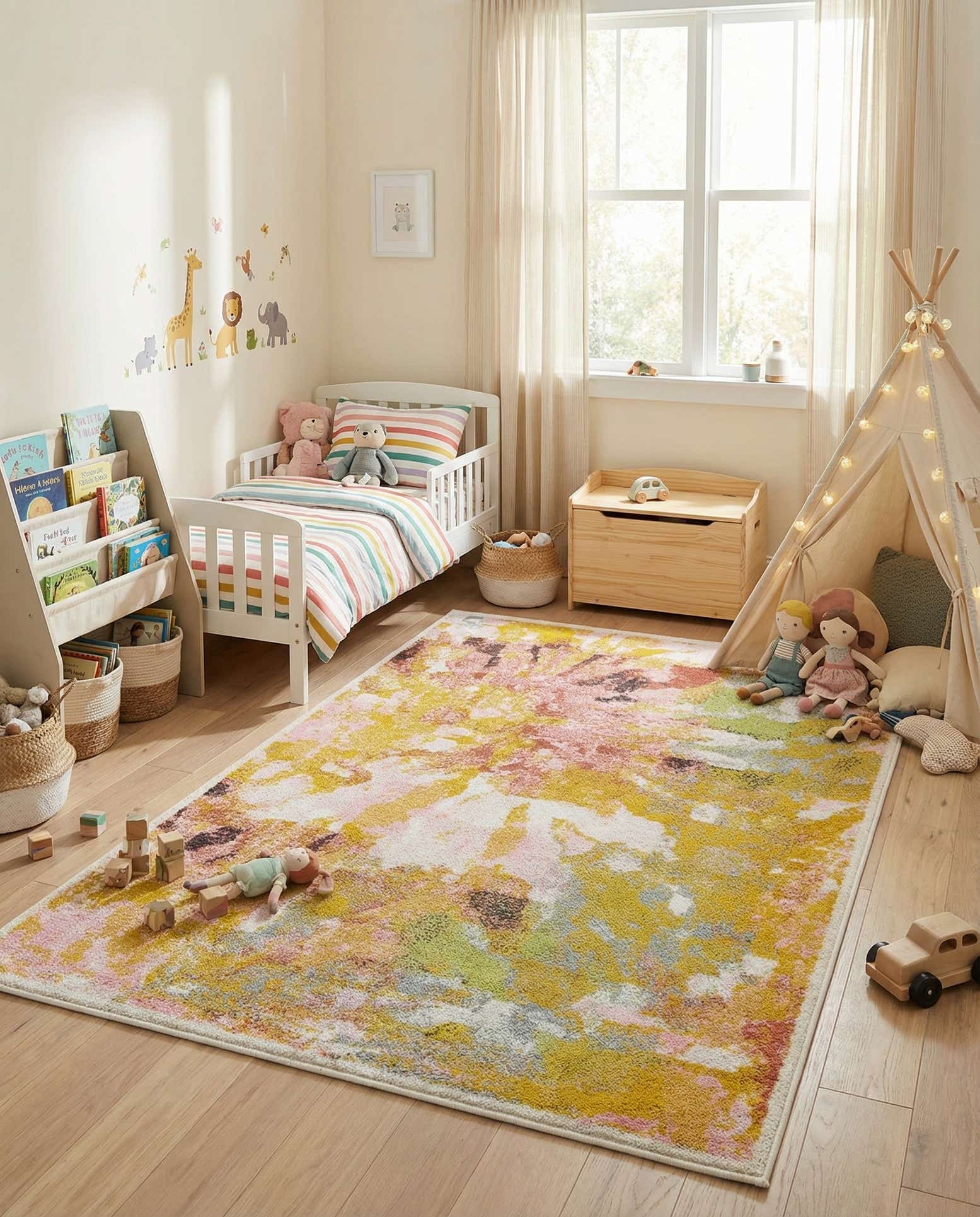 4' 1 x 6' 1 Abstract Whimsy Kids Rug