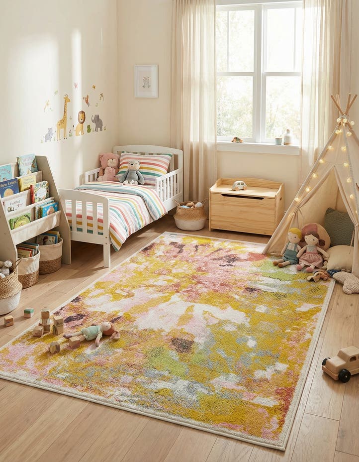 4' 1 x 6' 1 Abstract Whimsy Kids Rug