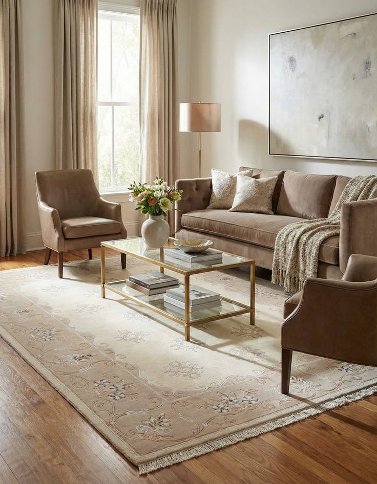 Detail image of 5' 8 x 7' 11  Hand Knotted Darya Rug