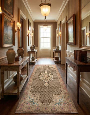 4' 9 x 11' 6 Arak Wool Runner Rug